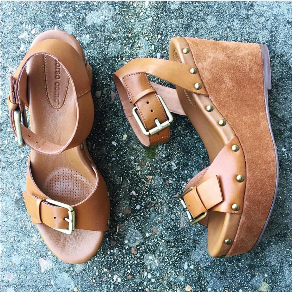 Corso como Brown wedges size 8